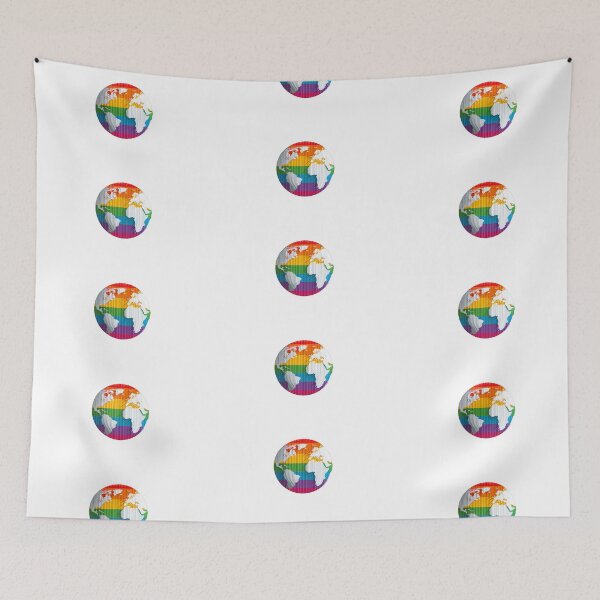 Item preview, Rainbow World Globe LGBTQ Pride Minimal Modern Earth Illustration designed and sold by DadGenX.