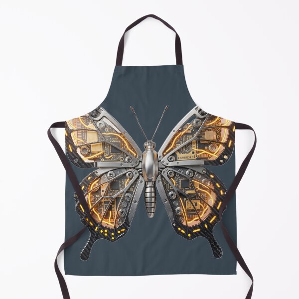 Item preview, Monarch Circuit-Flow: Amber Energy Bionic Butterfly designed and sold by BGM by AI.