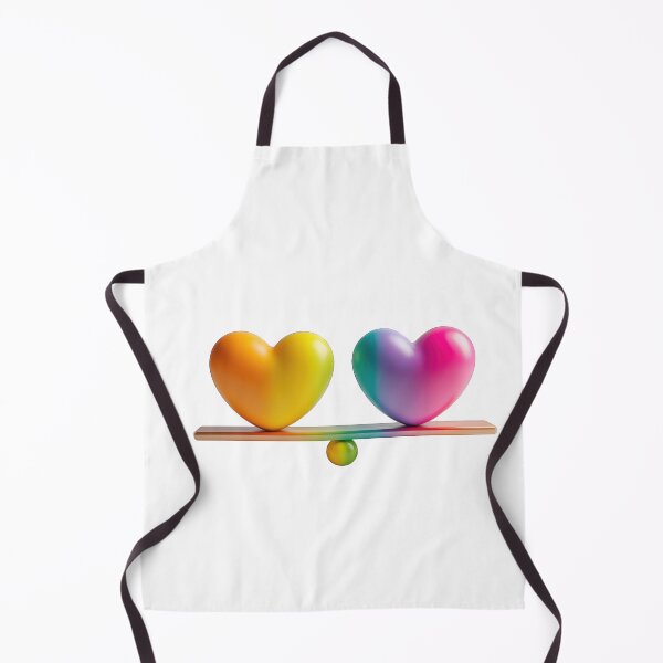 Item preview, Gradient Rainbow Hearts Equality Balance Minimal LGBTQ Pride Art designed and sold by DadGenX.