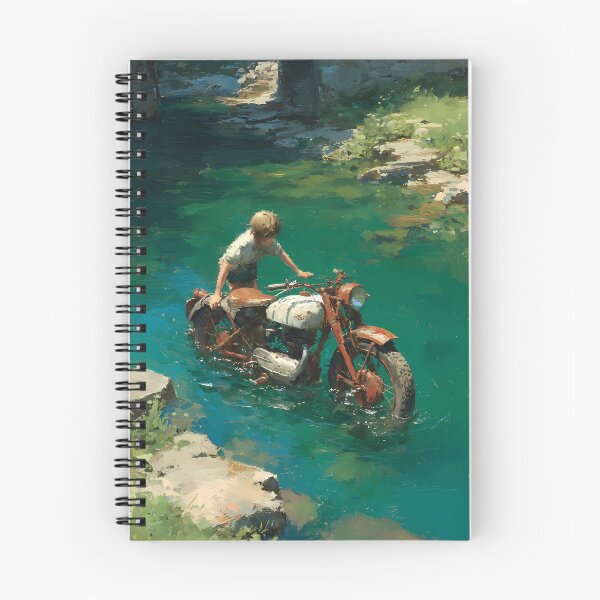 Item preview, Pulling Vintage Motorcycle from Clear River designed and sold by WoofPalette.