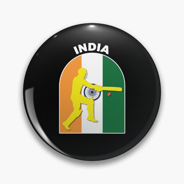Item preview, India Cricket Batsman India Flag - Cricket Fans designed and sold by DPattonPD.