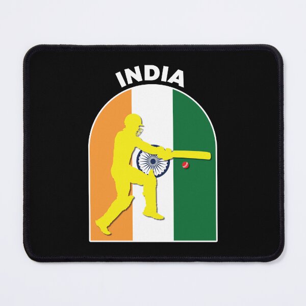 Item preview, India Cricket Batsman India Flag - Cricket Fans designed and sold by DPattonPD.