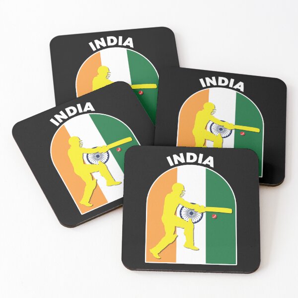 Item preview, India Cricket Batsman India Flag - Cricket Fans designed and sold by DPattonPD.