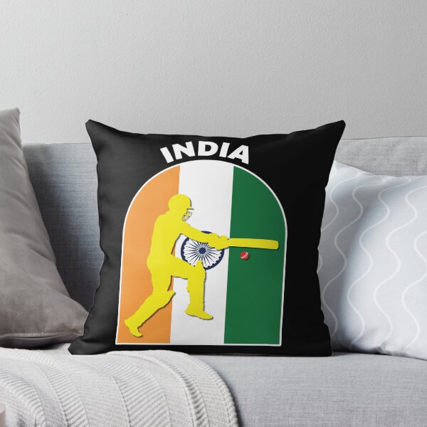 Item preview, India Cricket Batsman India Flag - Cricket Fans designed and sold by DPattonPD.
