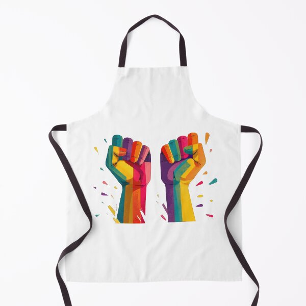 Item preview, Rainbow Raised Fists Equality Unity LGBTQ Pride Protest Illustration designed and sold by DadGenX.