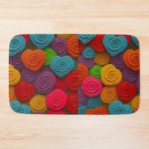 Item preview, Colorful Heart Roses Pattern Art – Vibrant Floral Love designed and sold by M22--.