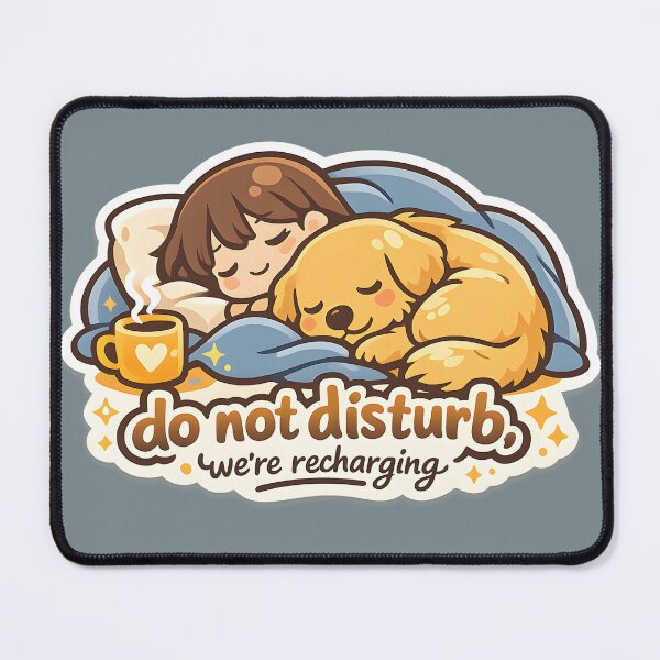 Item preview, Do Not Disturb We're Recharging Cute Dog Lover Design designed and sold by Naviora.