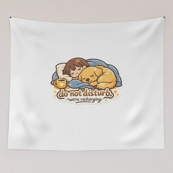 Item preview, Do Not Disturb We're Recharging Cute Dog Lover Design designed and sold by Naviora.