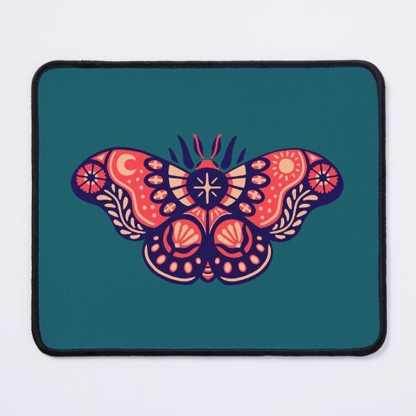 Item preview, Decorative Moth Blue Red designed and sold by caroleedesigns.