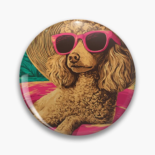 Item preview, Summer Poodle with Sunglasses Cute Dog Tropical Pool Party designed and sold by Littermin.