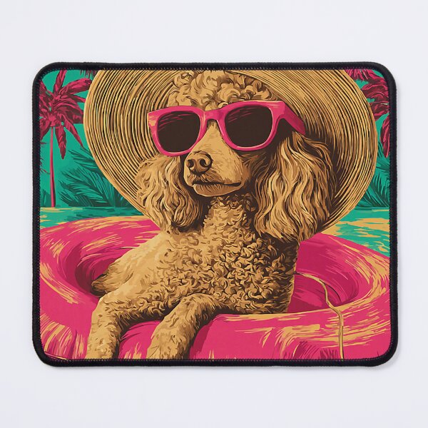 Item preview, Summer Poodle with Sunglasses Cute Dog Tropical Pool Party designed and sold by Littermin.