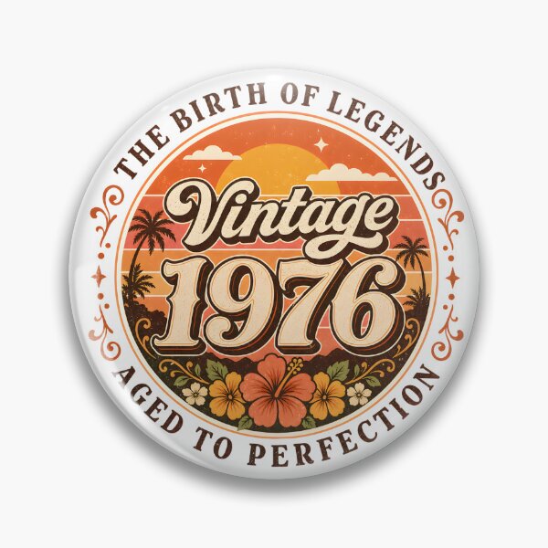 Item preview, Vintage 1976 The Birth Of Legends, 50th Birthday Retro Sunset designed and sold by FernaRoje.