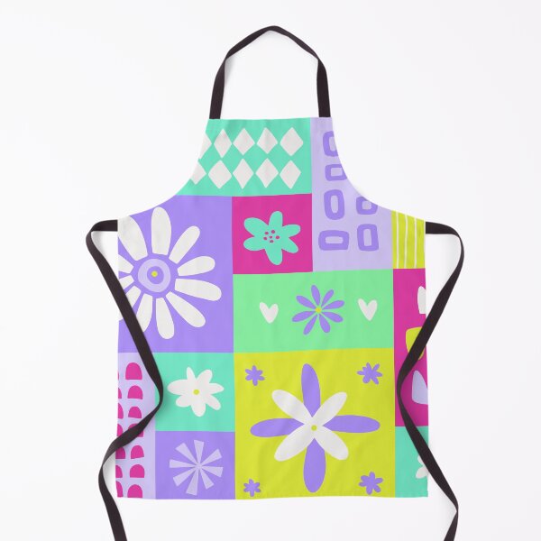 Item preview, Retro Floral Patchwork Quilt Pattern designed and sold by JackedUpArt.