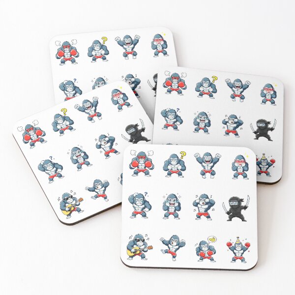 Item preview, Cute Gorilla Emoji Sticker Pack designed and sold by RamyGallery.