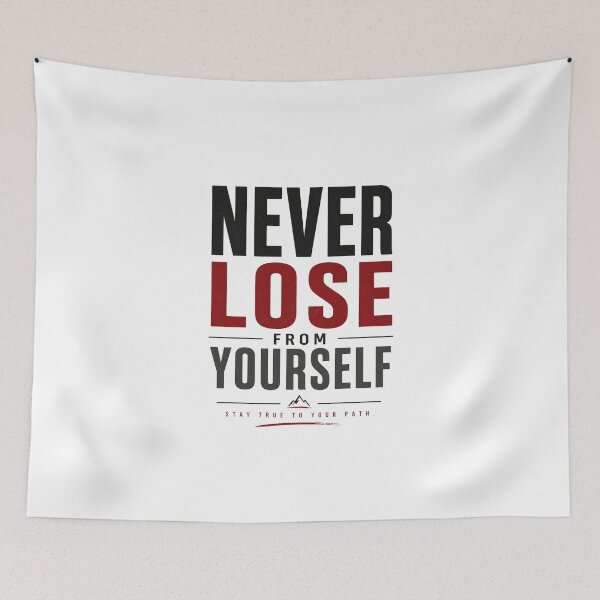 Item preview, Never Lose From Yourself | Minimal Motivation Design designed and sold by Lovestickerco.