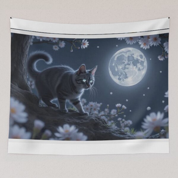 Item preview, Cat an the moon an Daisy's  designed and sold by Kari's shop.