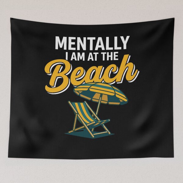 Item preview, Mentally I Am At The Beach Funny Summer Vacation designed and sold by KroghDs.