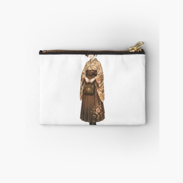 Item preview, Taisho Era Japanese Girl Sticker – Vintage Kimono Hakama Woman, Retro Aesthetic, Elegant Illustration designed and sold by Astral Japan.