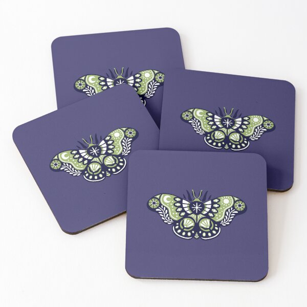 Item preview, Decorative Moth Green Blue designed and sold by caroleedesigns.