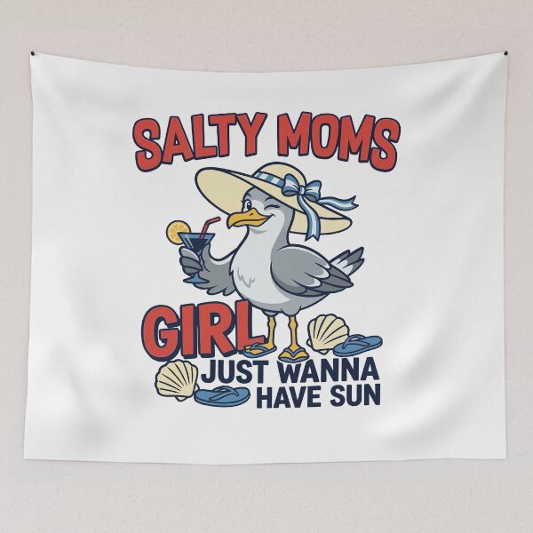 Item preview, Funny Seagull Salty Moms Beach Vacation designed and sold by KroghDs.