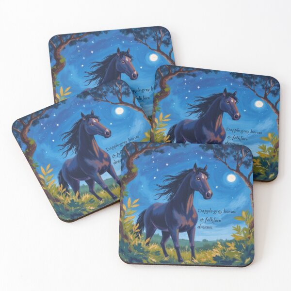 Item preview, Folklore Dreams Horse and Moon Painting designed and sold by GirlyVision.