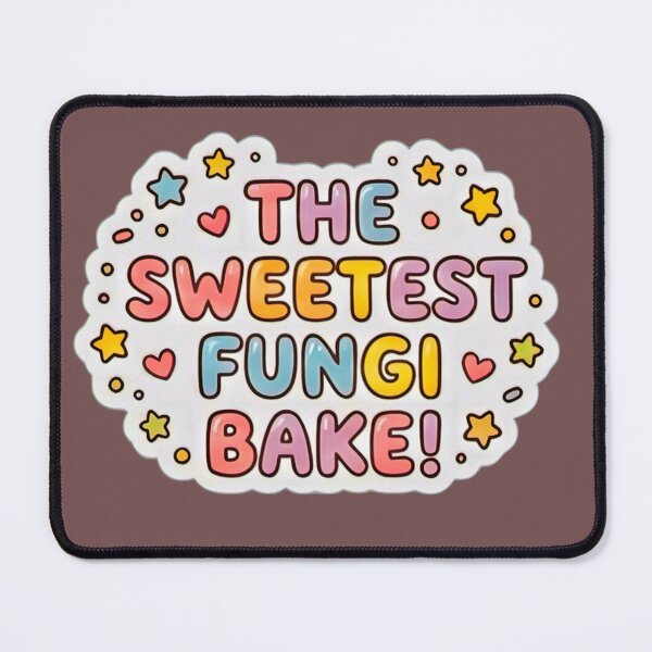 Item preview, Cute Pastel Bakery Mushroom Slogan Art designed and sold by sayyedtasmiya.
