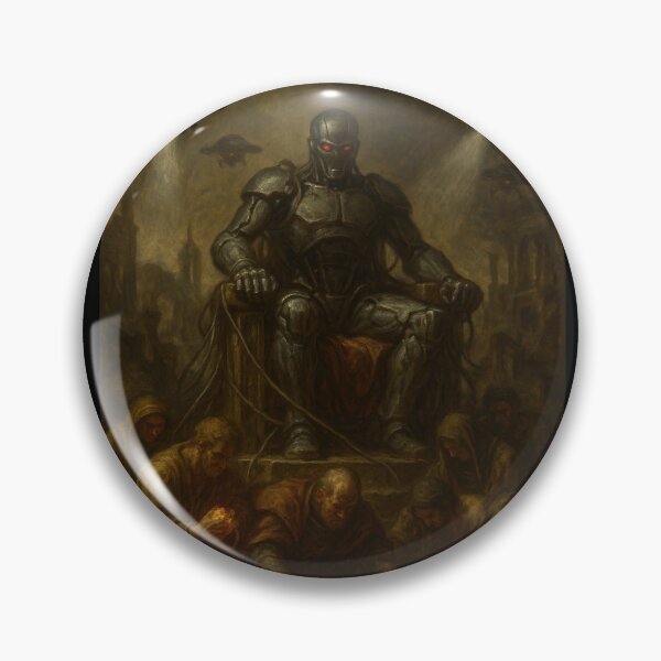 Item preview, Iron Dominion – Dystopian Machine Overlord Artwork designed and sold by OrbitOfMind.