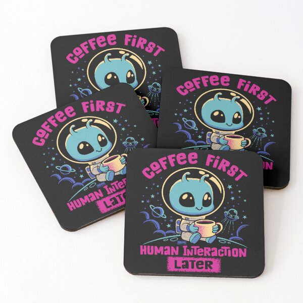 Item preview, Coffee First Human Interaction Later designed and sold by World Domination For Cats ®.