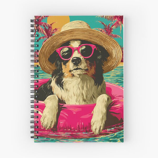 Item preview, Australian Shepherd with Sunglasses Cute Dog Pool Party designed and sold by Littermin.