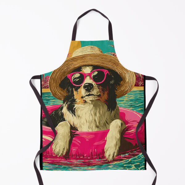 Item preview, Australian Shepherd with Sunglasses Cute Dog Pool Party designed and sold by Littermin.