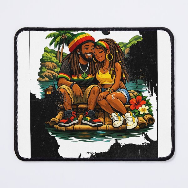 Item preview, Caribbean Love Cruise Bamboo Raft Artwork  designed and sold by digitalbob60.