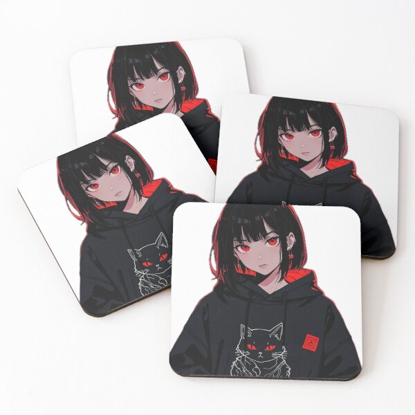 Item preview, Minimal Anime Girl Neon Outline Hoodie Aesthetic Design designed and sold by AnimDream .