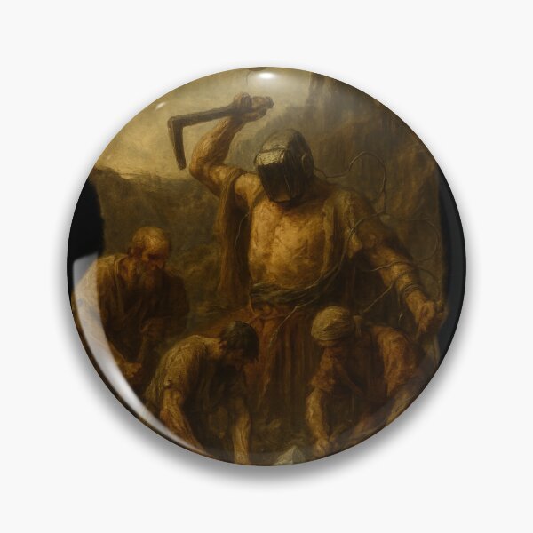 Item preview, The Crystal Harvest – Dystopian Slave Miners Sci-Fi Art designed and sold by OrbitOfMind.