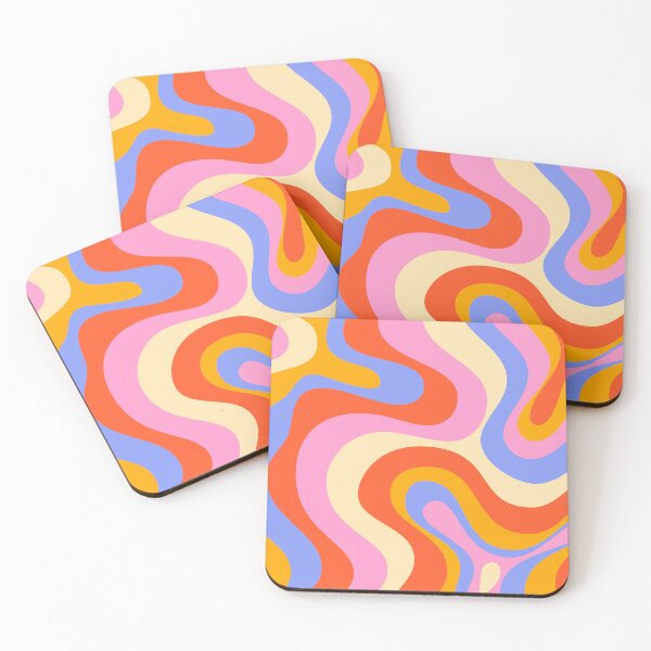 Item preview, Groovy Retro Wave Pattern designed and sold by JackedUpArt.