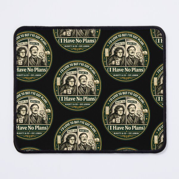 Item preview, I'd Love To But I've Got Plans I Have No Plans Funny British Introvert Gift designed and sold by BlightyandCo.