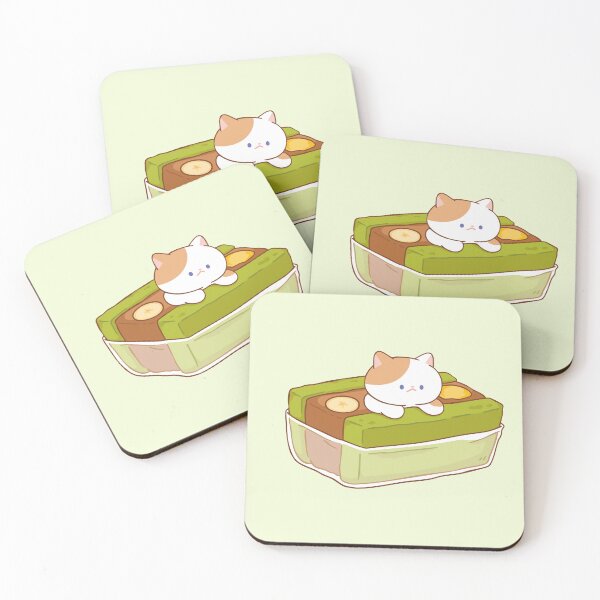 Item preview, Cat with Matcha Fruits Sandwich designed and sold by salposi.