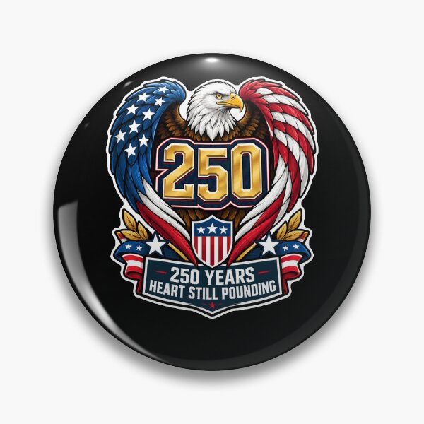 Item preview, American Eagle 250 Years Heart Still Pounding designed and sold by No Limits T-Shirts.
