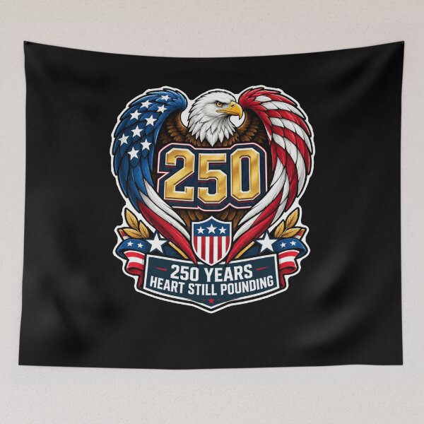 Item preview, American Eagle 250 Years Heart Still Pounding designed and sold by No Limits T-Shirts.