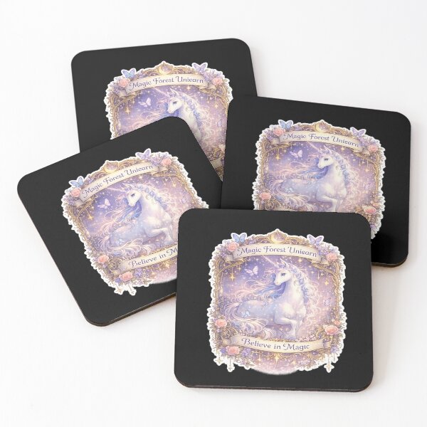 Item preview, Magic Forest Unicorn Believe in Magic Pastel Fantasy Art designed and sold by Artbysarmina.