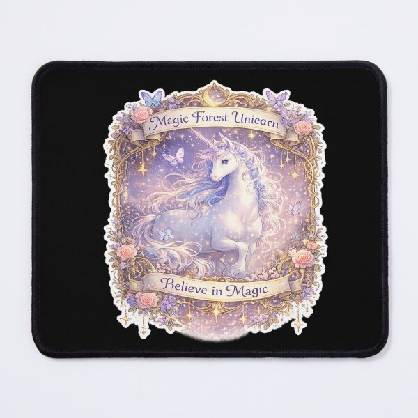 Item preview, Magic Forest Unicorn Believe in Magic Pastel Fantasy Art designed and sold by Artbysarmina.