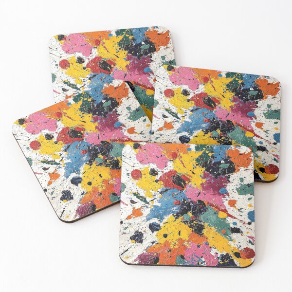 Item preview, Vibrant Abstract Paint Splatter Expressionist Art designed and sold by colorful-white.