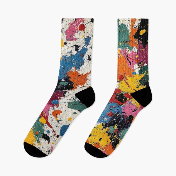 Item preview, Vibrant Abstract Paint Splatter Expressionist Art designed and sold by colorful-white.