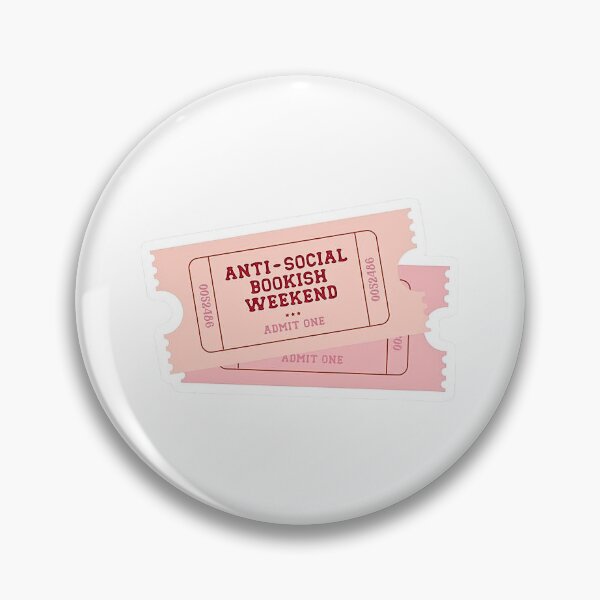 Item preview, Book Lover Anti-Social Tickets designed and sold by The Lavender Archive.