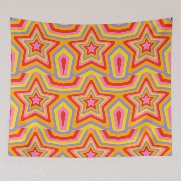 Item preview, Groovy Retro Star Pattern designed and sold by JackedUpArt.