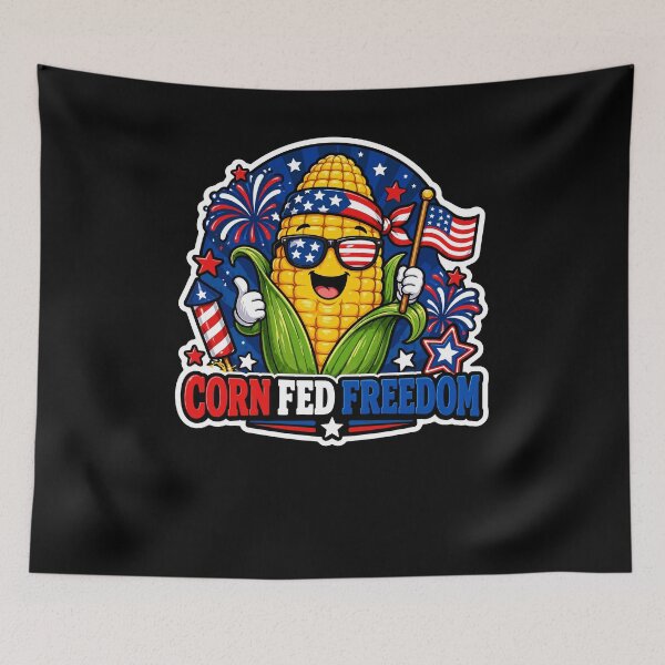 Item preview, Corn Fed Freedom Patriotic USA 4th of July Design designed and sold by No Limits T-Shirts.