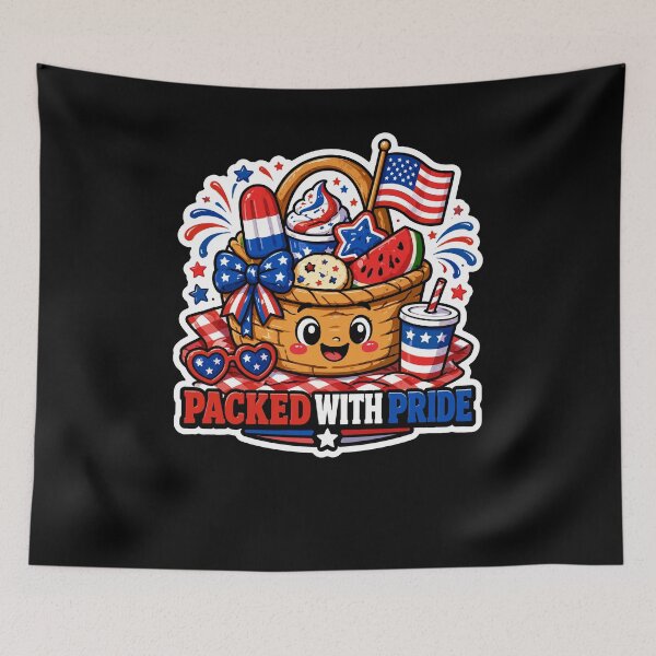 Item preview, Fourth of July Picnic Basket Packed with Pride designed and sold by No Limits T-Shirts.