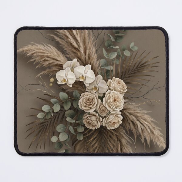 Item preview, Boho Dried Roses and Pampas Grass Bouquet designed and sold by Kavin786.