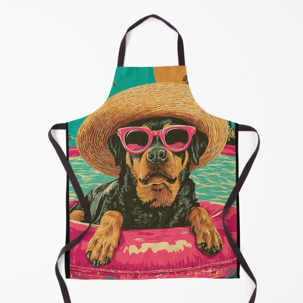 Item preview, Funny Rottweiler in Sunglasses Cute Dog Tropical Pool Party designed and sold by Littermin.