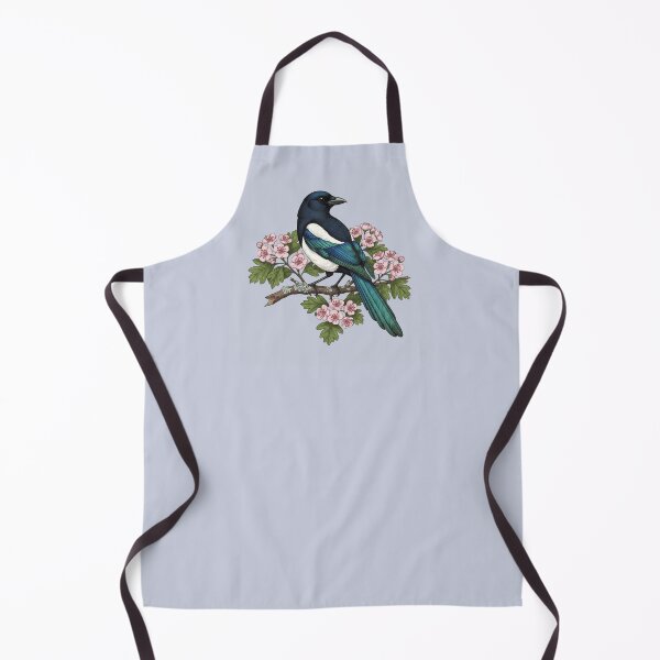 Item preview, Botanical Eurasian Magpie Floral Nature Design designed and sold by BirdsnStuff.