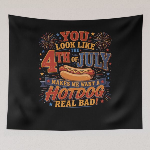 Item preview, Funny 4th of July Hotdog Independence Day Humor designed and sold by No Limits T-Shirts.